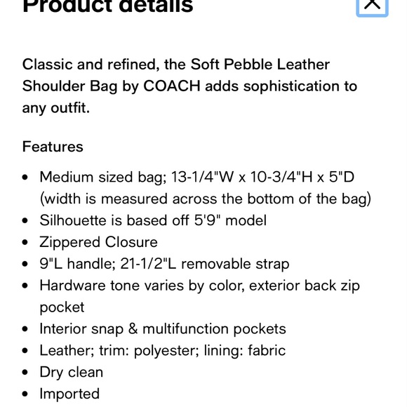 Coach Cary Black Leather Shoulder Bag Brand New in Bag with Tags! - Picture 7 of 12